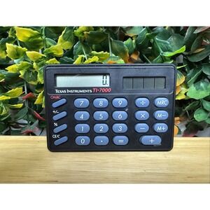 Texas Instruments TI-7000 Solar‎ Powered Calculator Vintage 2 3/8"x3.5" TESTED